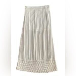 Abercrombie Kids  Cream Maxi Skort with crocheted hem